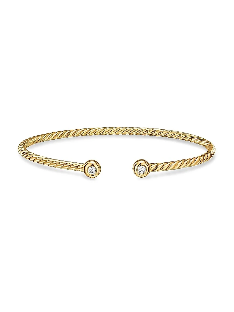 Petite Modern Renaissance Cablespira Bracelet 18K Yellow Gold