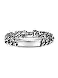 Curb Chain ID Bracelet Sterling Silver