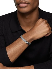 Curb Chain ID Bracelet Sterling Silver