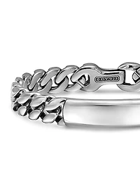 Curb Chain ID Bracelet Sterling Silver