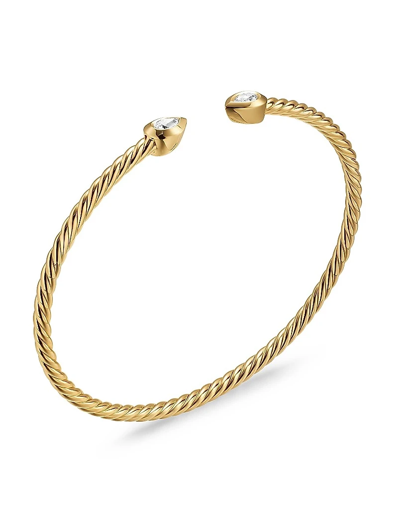 Modern Renaissance Pear Cablespira Bracelet 18K Yellow Gold