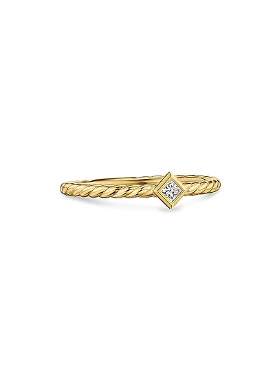 Petite Modern Renaissance Stack Ring 18K Yellow Gold