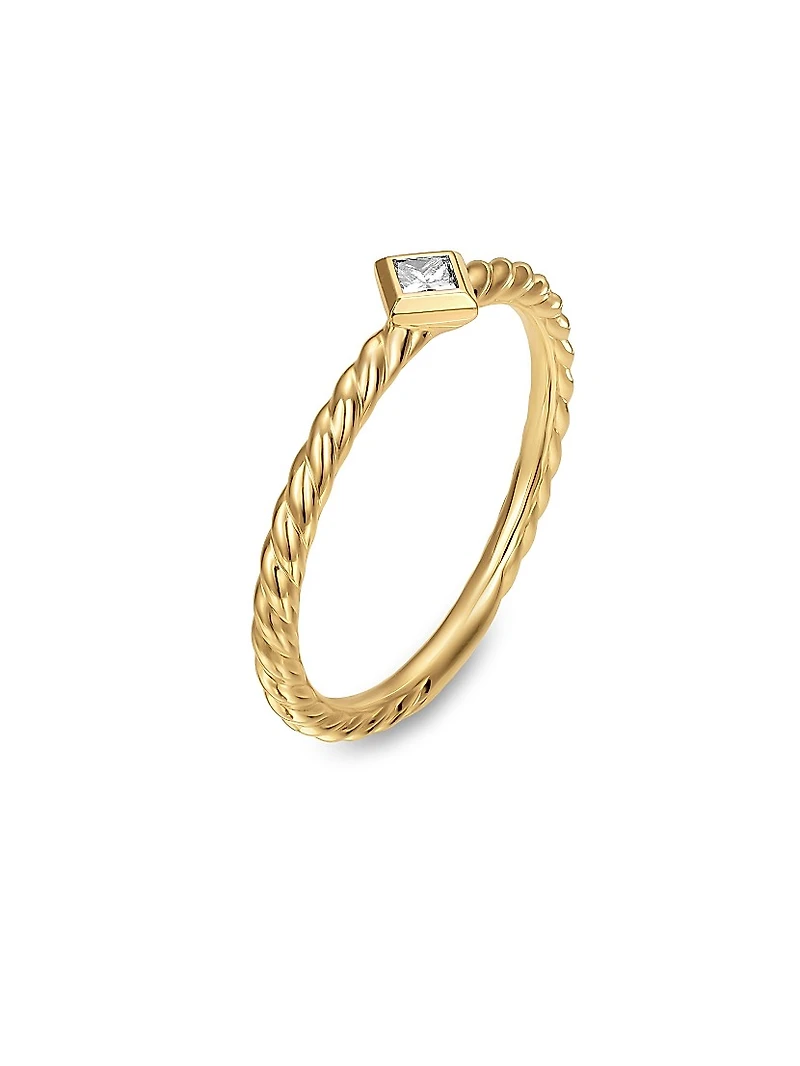 Petite Modern Renaissance Stack Ring 18K Yellow Gold