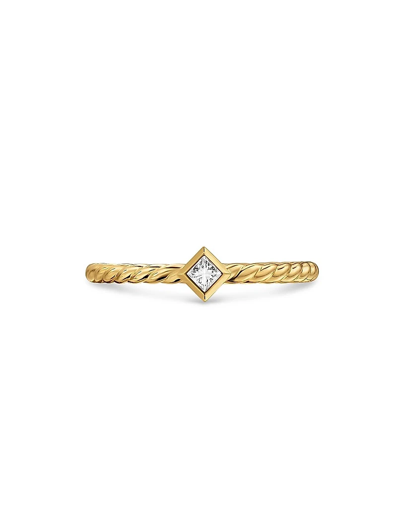 Petite Modern Renaissance Stack Ring 18K Yellow Gold