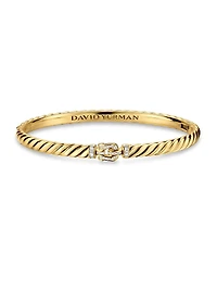 Sculpted Cable Buckle Bracelet 18K Yellow Gold