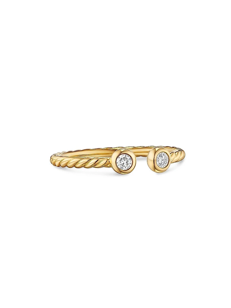 Petite Modern Renaissance Open Round Ring 18K Yellow Gold