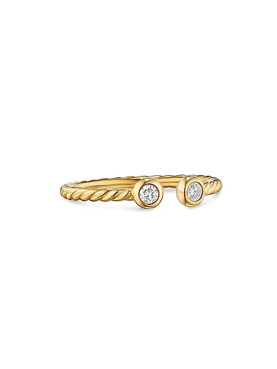 Petite Modern Renaissance Open Round Ring 18K Yellow Gold