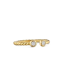 Petite Modern Renaissance Open Round Ring 18K Yellow Gold