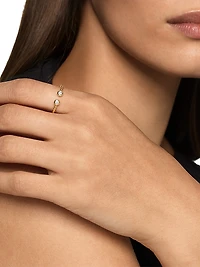 Petite Modern Renaissance Open Round Ring 18K Yellow Gold