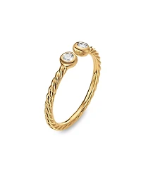 Petite Modern Renaissance Open Round Ring 18K Yellow Gold