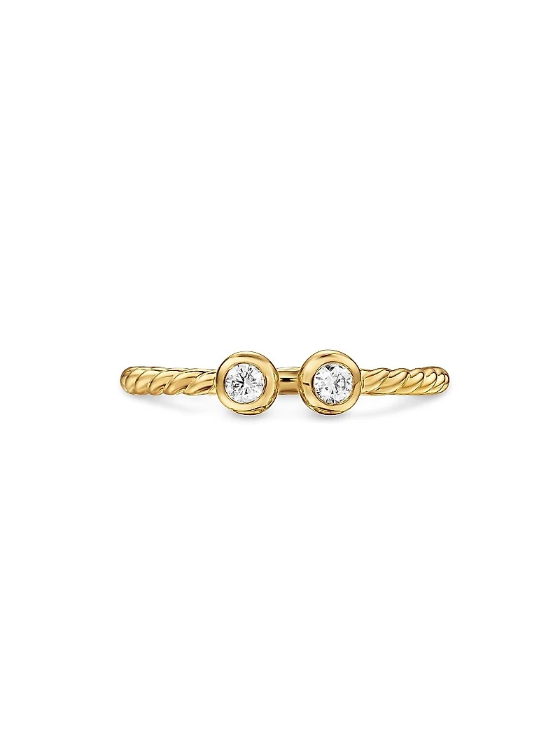Petite Modern Renaissance Open Round Ring 18K Yellow Gold