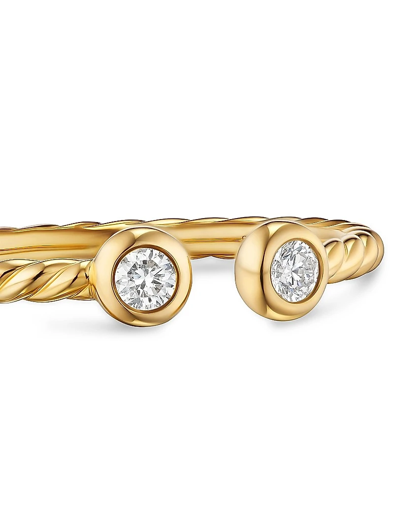 Petite Modern Renaissance Open Round Ring 18K Yellow Gold