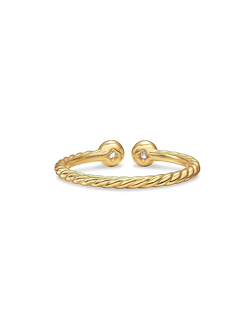 Petite Modern Renaissance Open Round Ring 18K Yellow Gold
