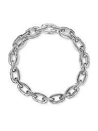 Sculpted Cable Link Bracelet Sterling Silver, 12MM