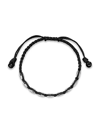 Faceted Woven Bracelet Sterling Silver