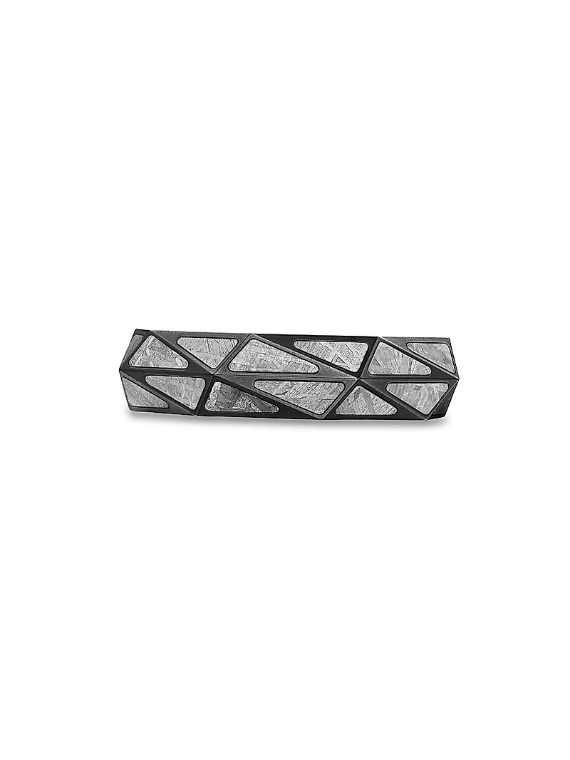 Faceted Band Ring Black Titanium