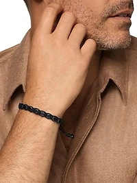 Faceted Woven Bracelet Black Titanium