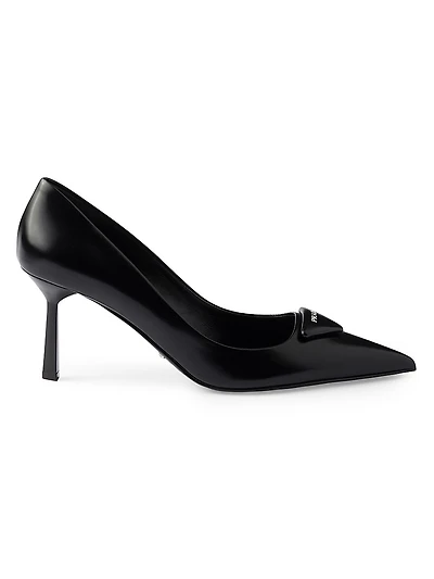 Brushed Leather Pumps