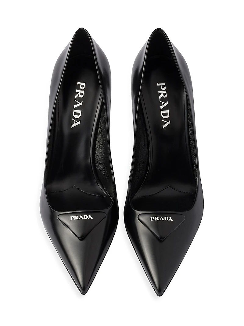 Brushed Leather Pumps