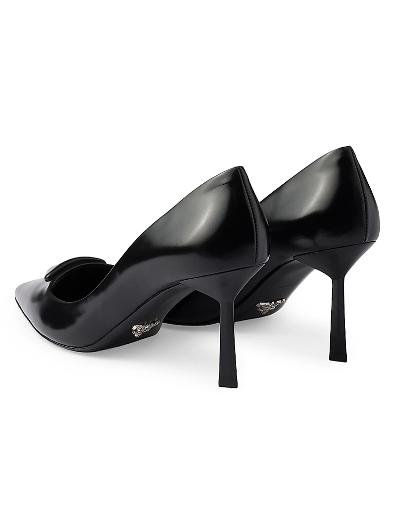 Brushed Leather Pumps