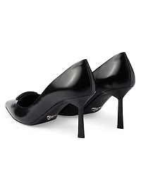 Brushed Leather Pumps