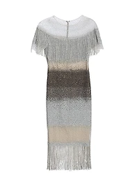 Signature Sequined Fringe Cocktail Dress