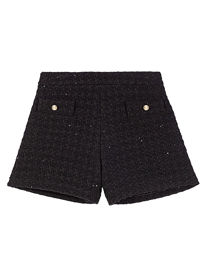 Rhinestone Tweed Shorts