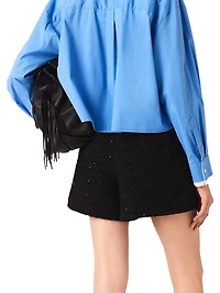 Rhinestone Tweed Shorts
