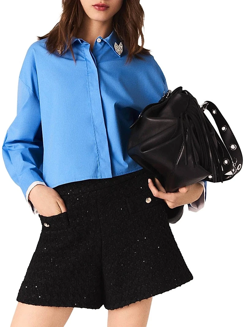 Rhinestone Tweed Shorts