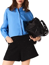 Rhinestone Tweed Shorts