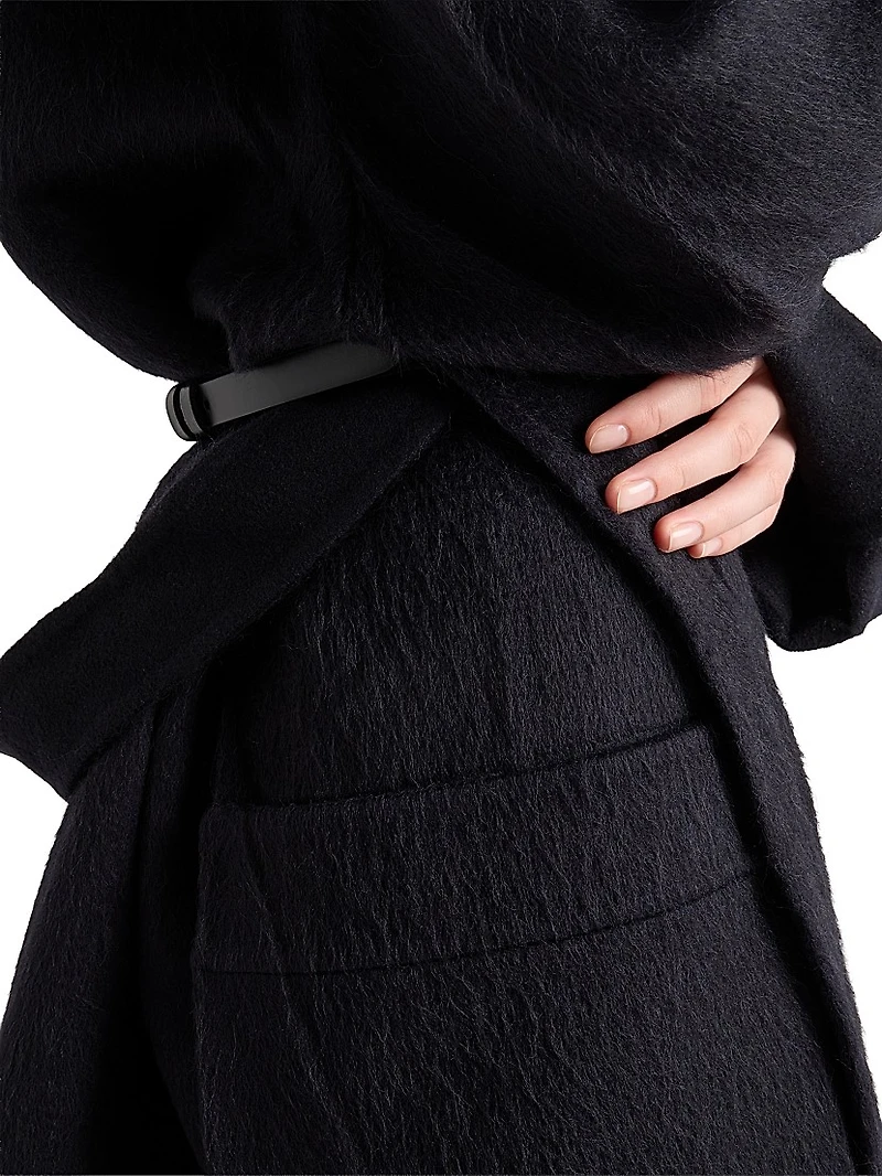 Single-Breasted Double Velour Caban Jacket