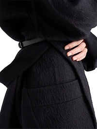 Single-Breasted Double Velour Caban Jacket