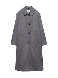 Single-Breasted Double Loden Cloth Coat