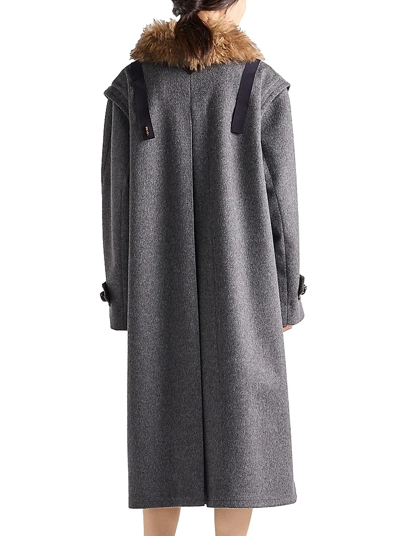 Single-Breasted Double Loden Cloth Coat