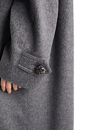 Single-Breasted Double Loden Cloth Coat