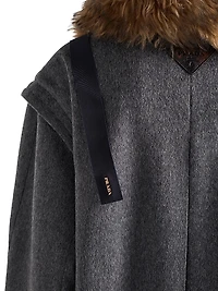 Single-Breasted Double Loden Cloth Coat