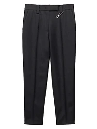 Wool Gabardine Pants with Pin