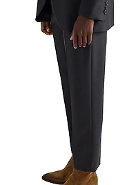 Wool Gabardine Pants with Pin