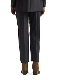 Wool Gabardine Pants with Pin