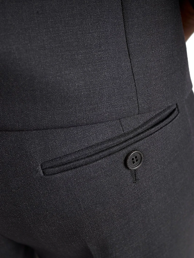 Wool Gabardine Pants with Pin