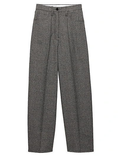 Prince of Wales Check Mouliné Wool Pants