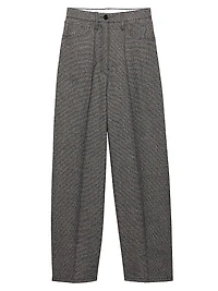 Prince of Wales Check Mouliné Wool Pants