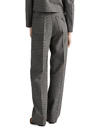 Prince of Wales Check Mouliné Wool Pants