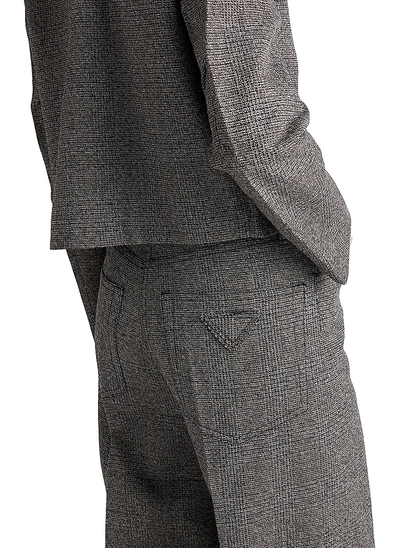 Prince of Wales Check Mouliné Wool Pants