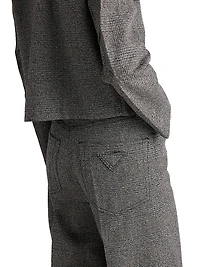 Prince of Wales Check Mouliné Wool Pants