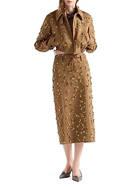 Embroidered Chevron Blouson Jacket