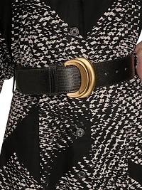 Printed Sateen Midi-Shirtdress