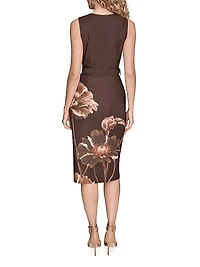 Floral Sheath Midi-Dress