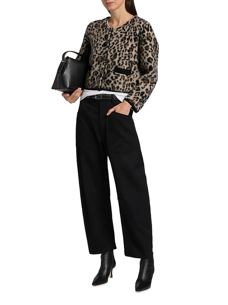 Shon Wool Barrel-Leg Pants