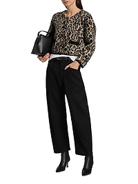 Shon Wool Barrel-Leg Pants